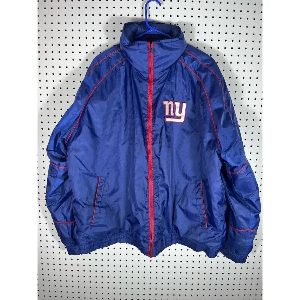 NFL NY Giants zip up field bomber jacket size XL